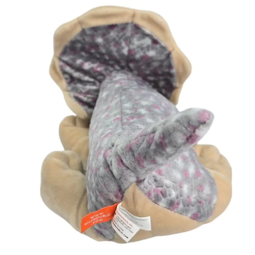 Wild Republic Triceratops Dinosaur‎ Prehistoric Pebbled Stuffed Animal Plush Toy